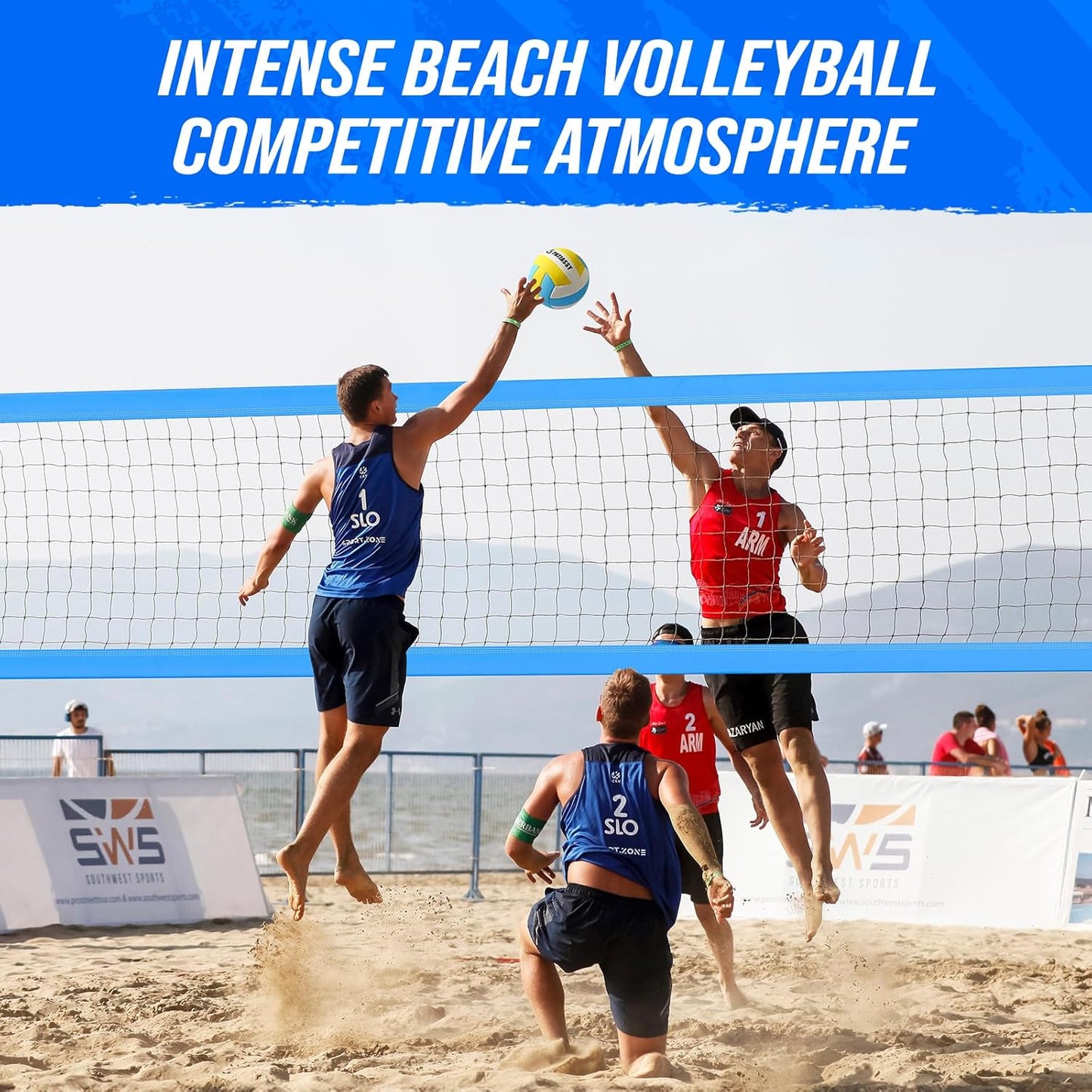 Patiassy Portable Outdoor Volleyball Set with Adjustable Net