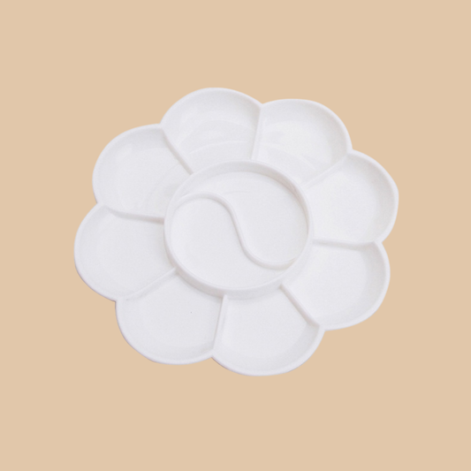Flower Shape Paint Palette (White)