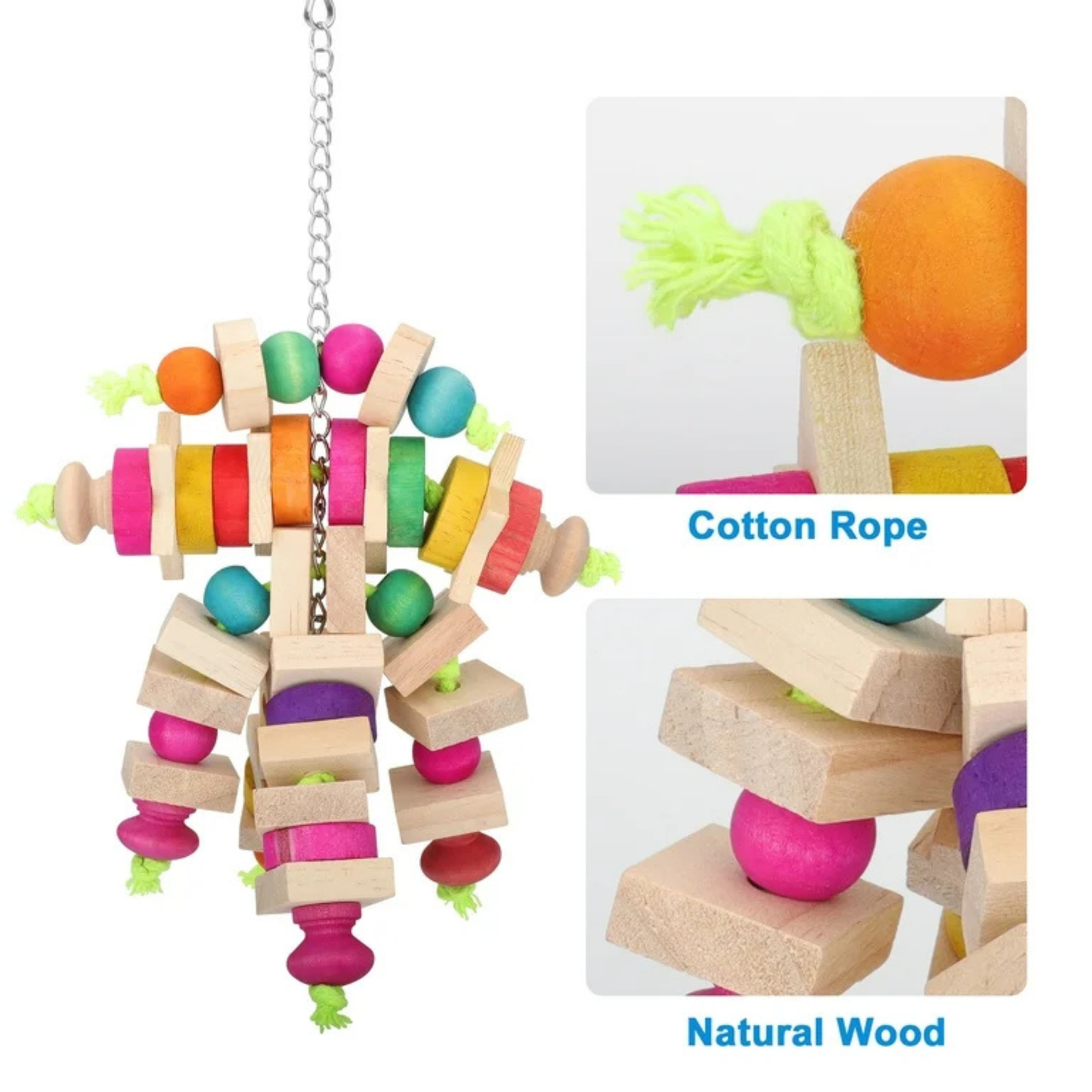 Natural Wooden Bird Toy Blocks