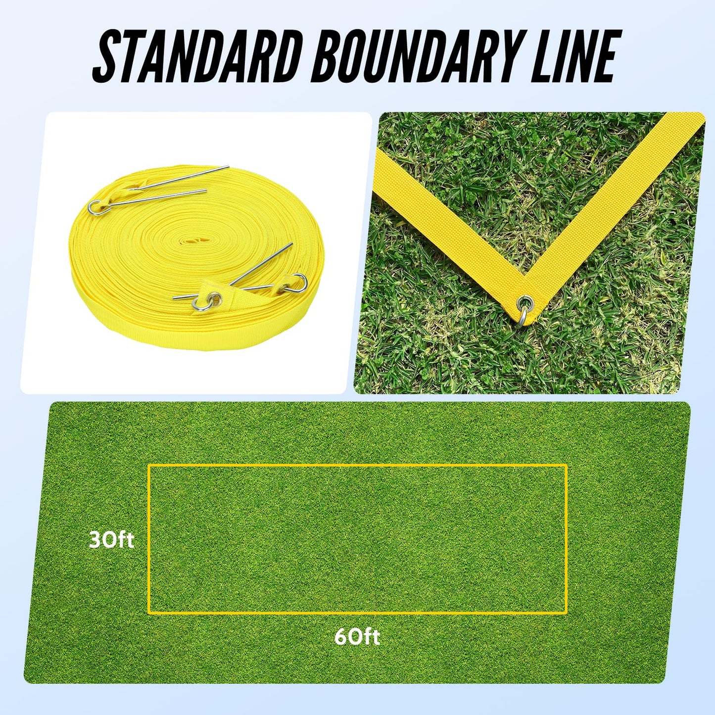 Patiassy Professional Volleyball Net Set with Adjustable Poles & Carry Bag (White)