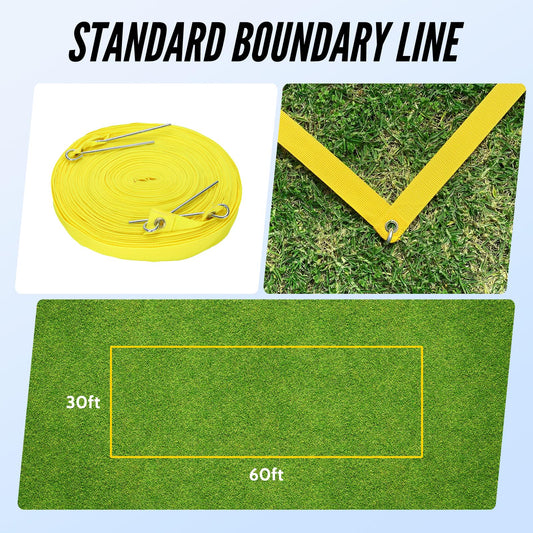 Patiassy Professional Volleyball Net Set with Adjustable Poles & Carry Bag (White)