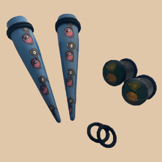 Invader ZIM Body Jewelry 1/2G Blue Medium Thick