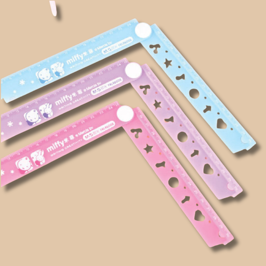 Miffy Folding Ruler Purple 15–30cm