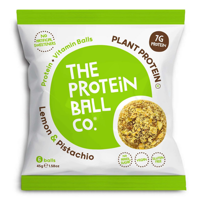 The Protein Ball Co. Plant Protein Snack Balls – Lemon & Pistachio