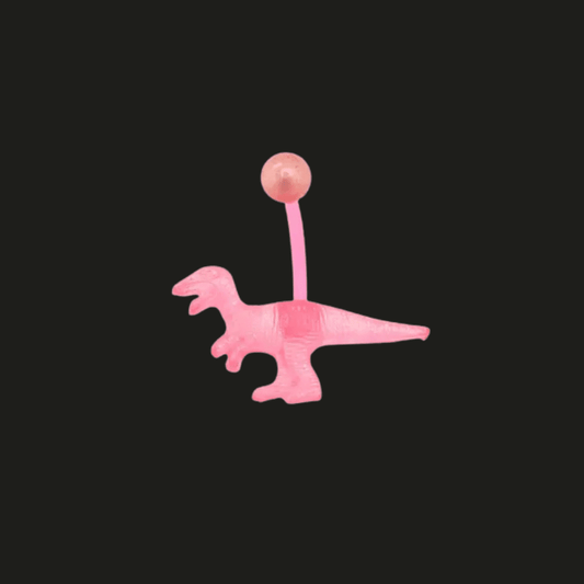 Pink Dinosaur Belly Button Ring – Cute Navel Jewelry - COLO