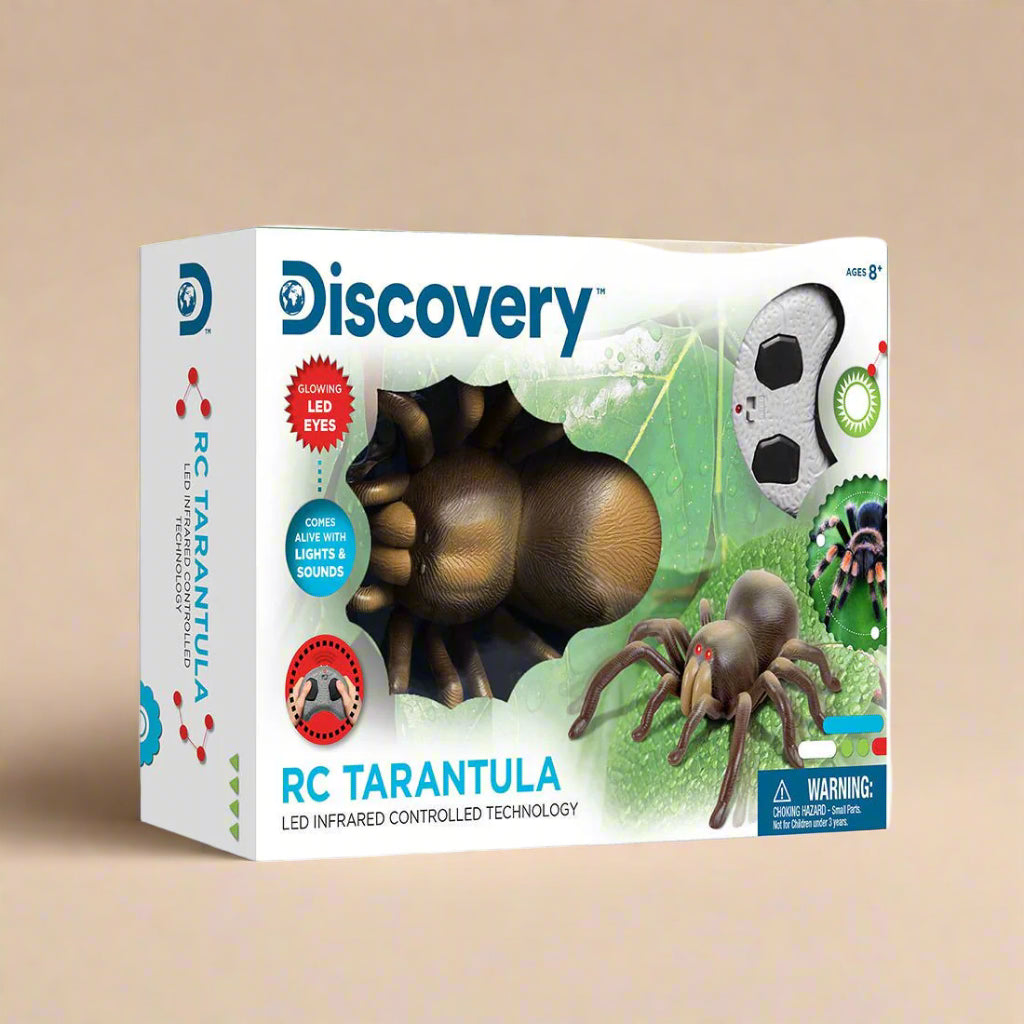 Discovery RC Tarantula Spider – Realistic Remote Control Toy with Glowing LED Eyes & Crawling Movements