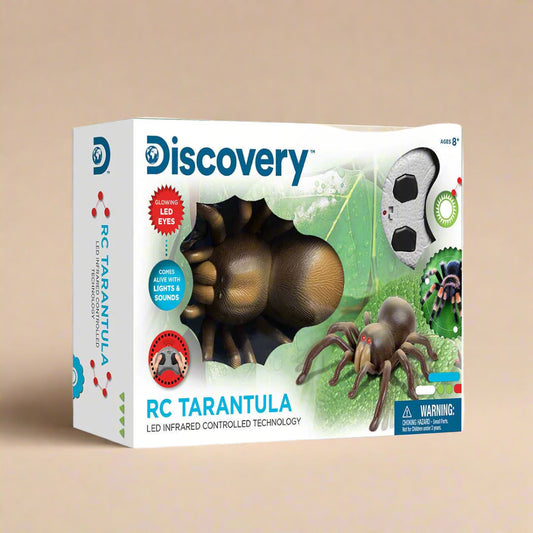 Discovery RC Tarantula Spider – Realistic Remote Control Toy with Glowing LED Eyes & Crawling Movements