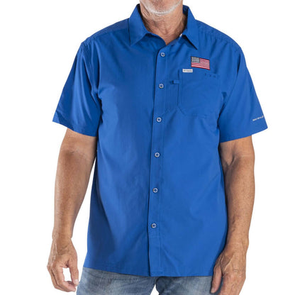 Men's Columbia USA Flag Slack Tide Short-Sleeve Shirt