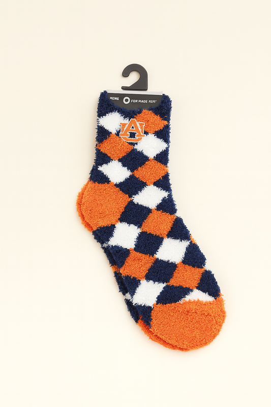 NCAA Auburn Fuzzy Lounge Socks – 1 Pair