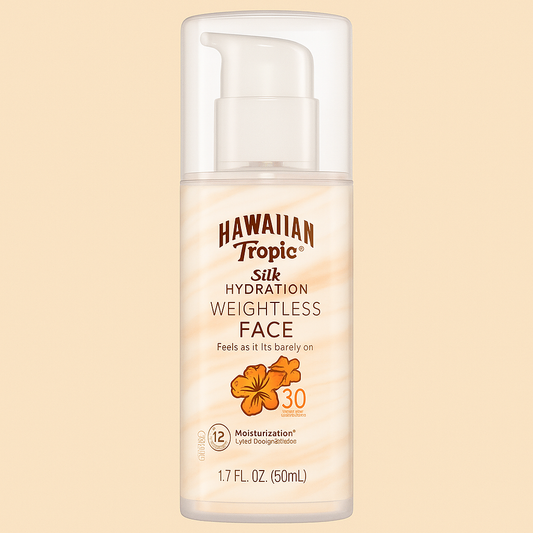 Hawaiian Tropic Silk Hydration Weightless Face Sunscreen Lotion – SPF 30 (1.7 oz)