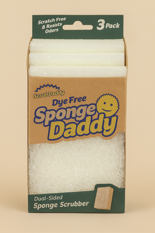 Scrub Daddy Dye-Free Sponge Daddy – 3 Count