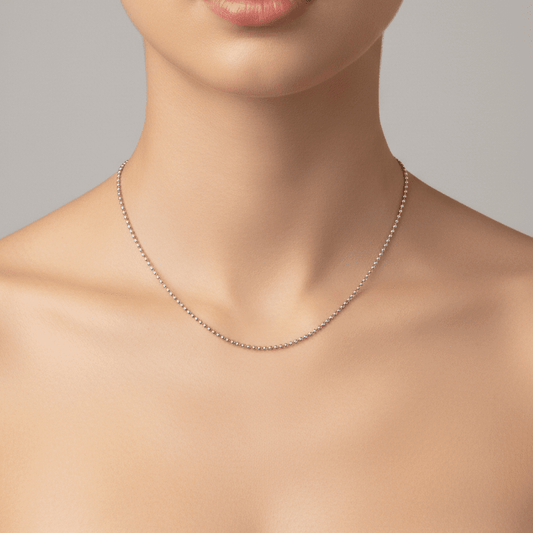 Silver-Tone Ball Chain Necklace - COLO