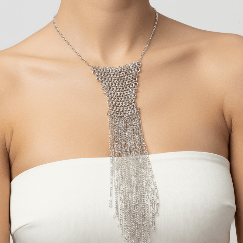 Double-Strand Resin Necklace – Seafoam & Brown - COLO