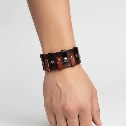 Nomad Link Braided Leather Bracelet - COLO