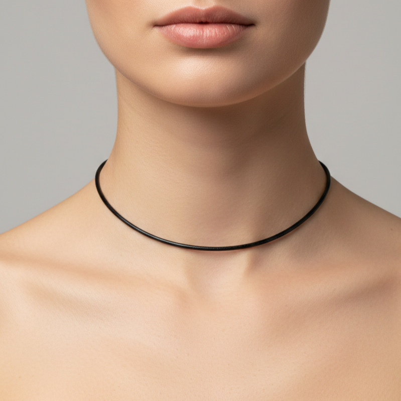 Leather Cord Necklace Set of 6 Pieces