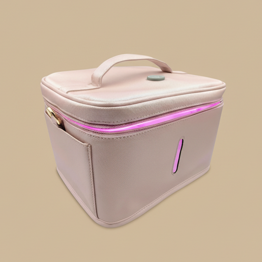 Portable UVC Disinfection Bag – Mommy Storage & Sanitizer Carry Case (Pink)
