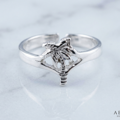 Fine Silver Artistry &amp; Dual-Wear Versatility: Premium .925 Sterling Silver Full Flower Toe / Midi Ring