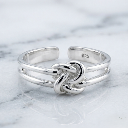 STERLING SILVER LOVE KNOT Toe/Midi Ring