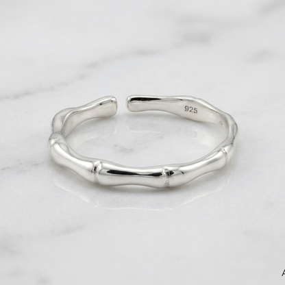 STERLING SILVER SINGLE BAMBOO Toe/Midi Ring