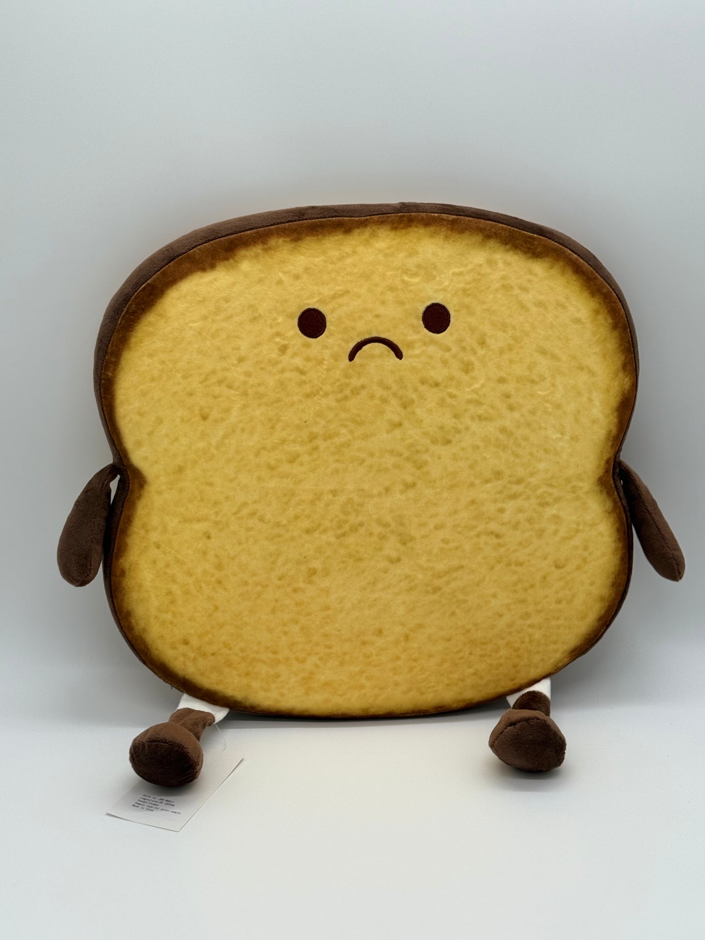 TOAST PILLOW BREAD SAD FACE Pillow for Sitting Round Throw 14x1.5