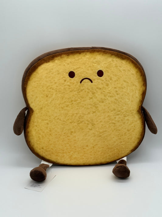 TOAST PILLOW BREAD SAD FACE Pillow for Sitting Round Throw 14x1.5