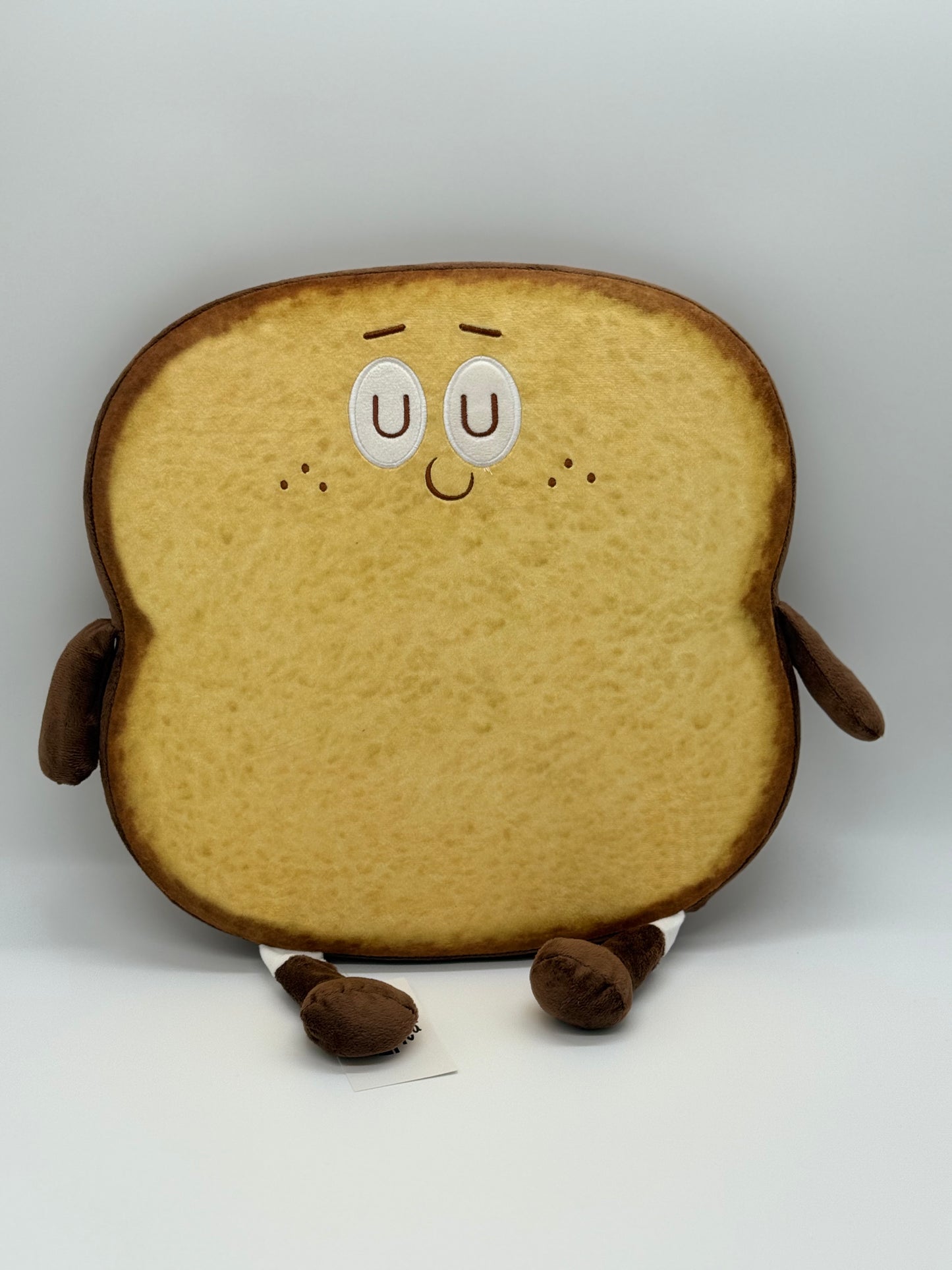 TOAST PILLOW BREAD HAPPY FACE Pillow for Sitting Round Throw 14x1.5