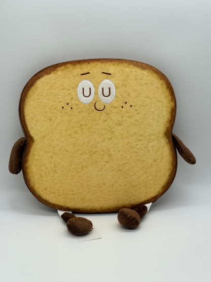 TOAST PILLOW BREAD HAPPY FACE Pillow for Sitting Round Throw 14x1.5