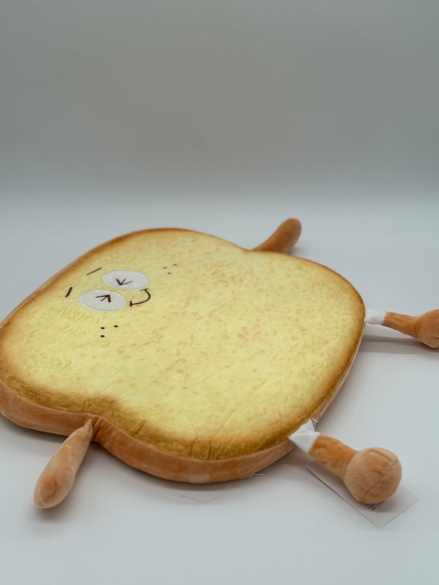TOAST PILLOW BREAD HAPPY FACE Pillow for Sitting Round Throw 14x1.5