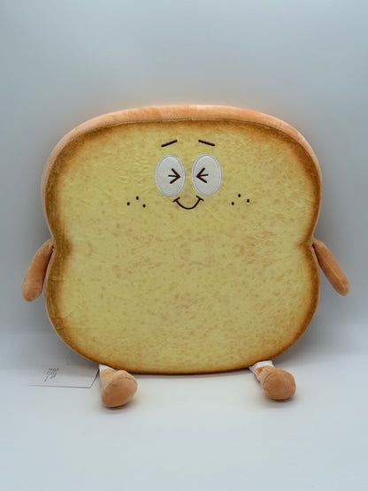 TOAST PILLOW BREAD HAPPY FACE Pillow for Sitting Round Throw 14x1.5