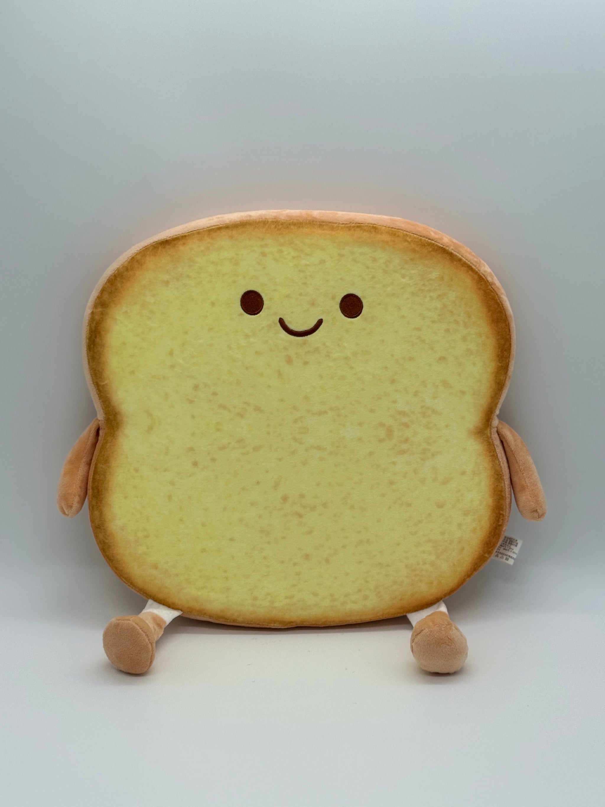 TOAST PILLOW BREAD HAPPY FACE Pillow for Sitting Round Throw 14x1.5
