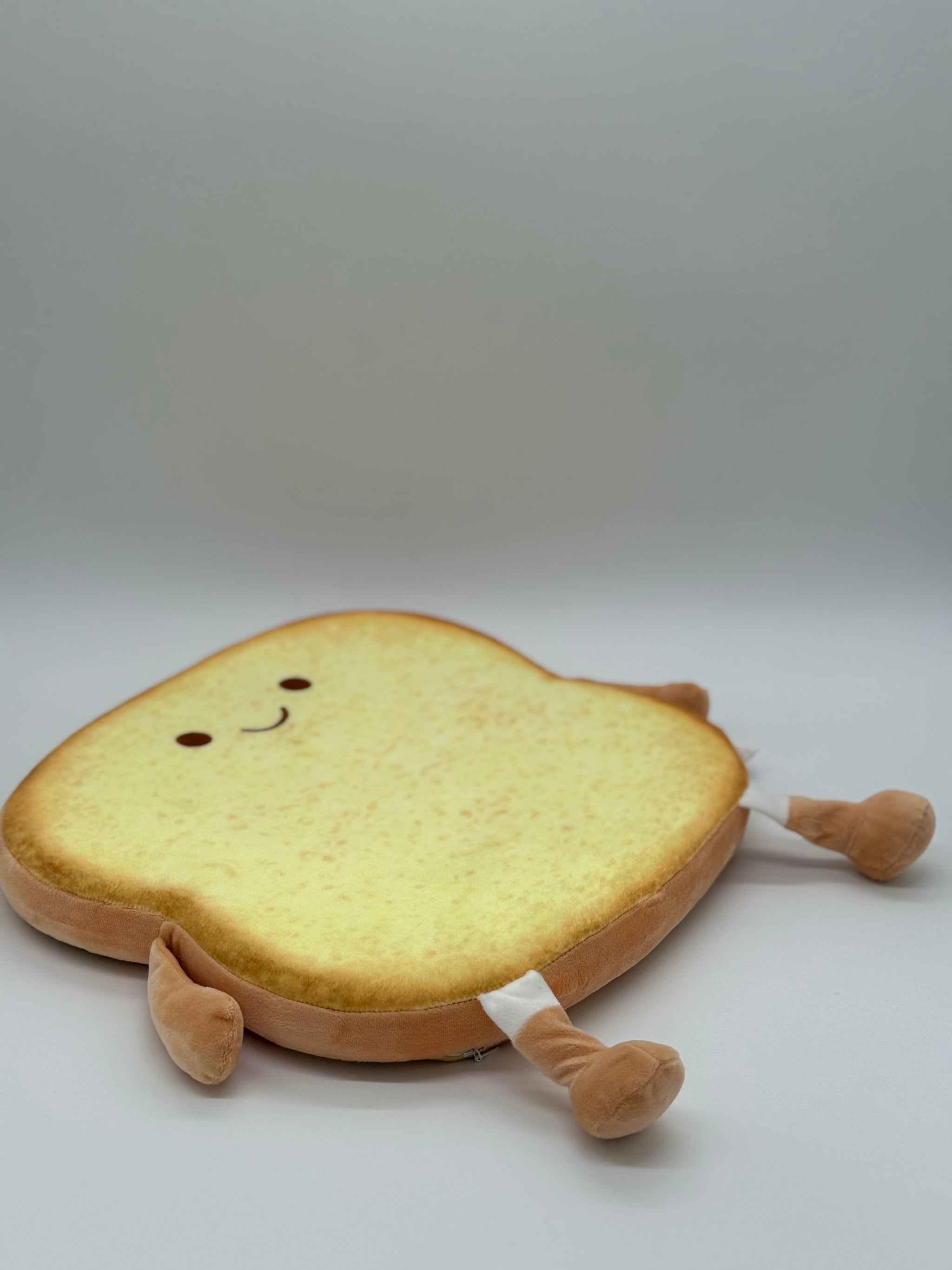 TOAST PILLOW BREAD HAPPY FACE Pillow for Sitting Round Throw 14x1.5