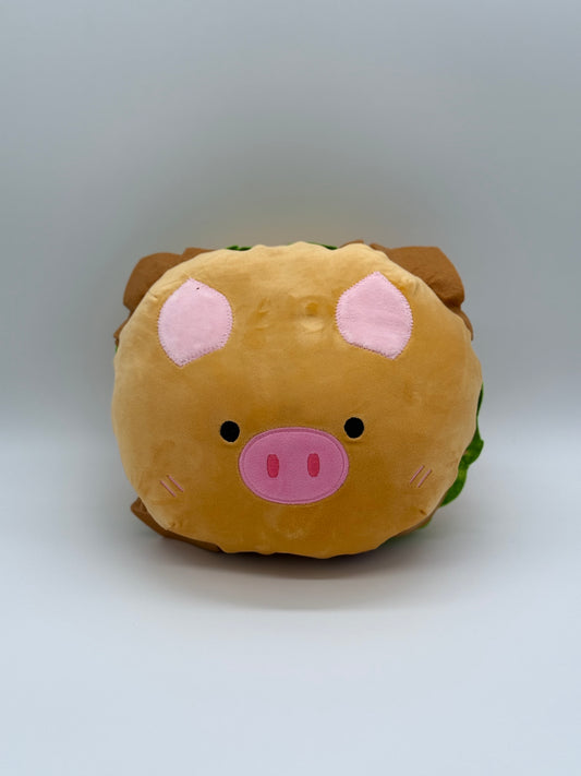 HAMBURGER PLUSH TOY - Cute Food Plush Pillow Pink