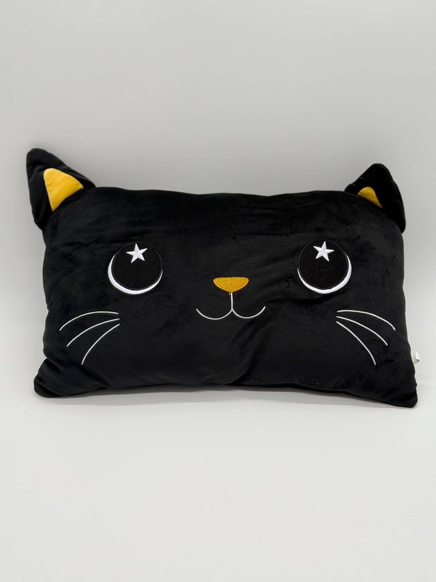 Shadow the Cat Black Pillow Plush Pillow Fun Throw Pillow for Bedroom 18” x 12”