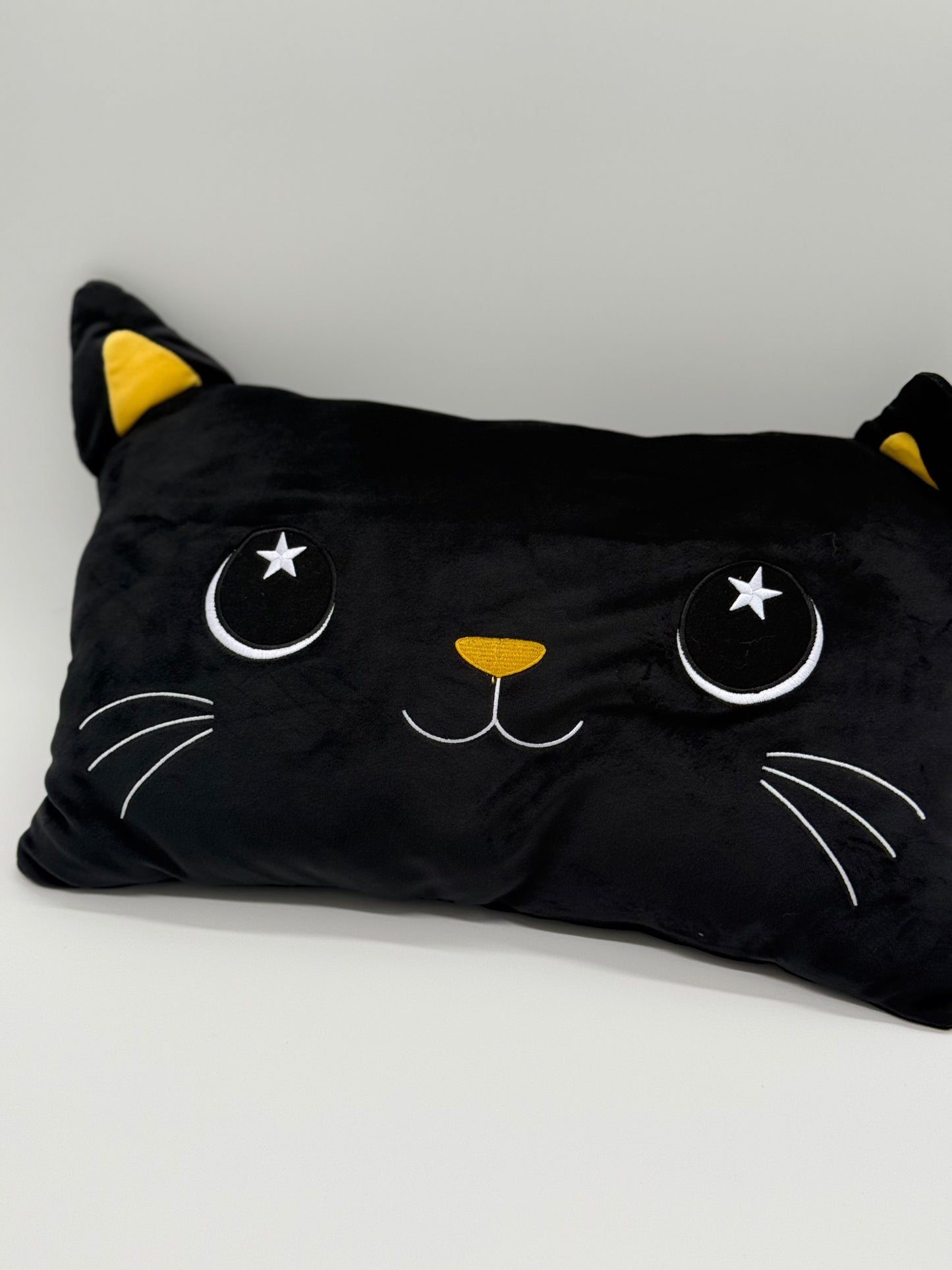 Shadow the Cat Black Pillow Plush Pillow Fun Throw Pillow for Bedroom 18” x 12”