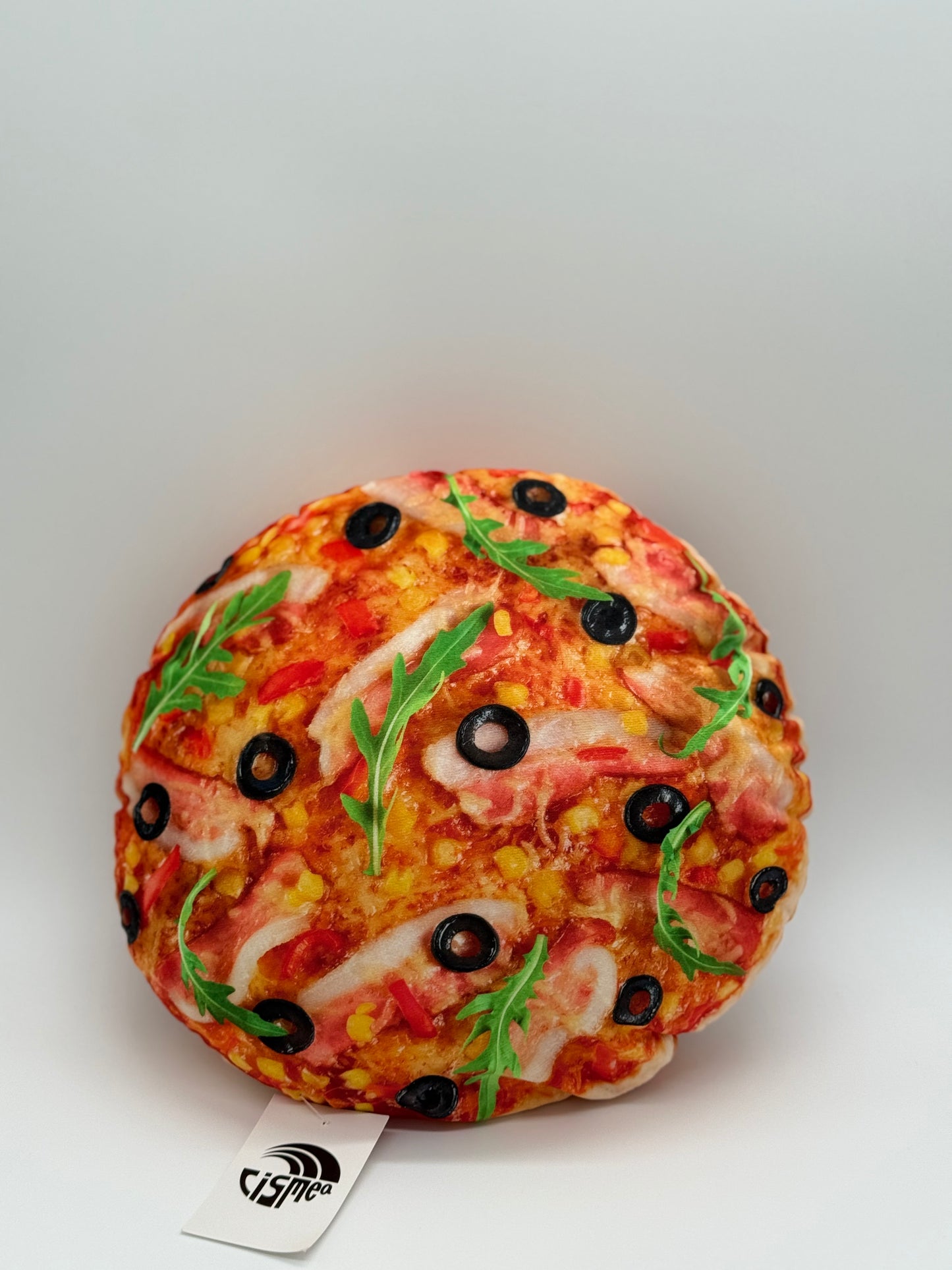 Funny Pizza Pillow 3D Food Pillows 15.8" Bacon Pizza Round Throw Cushion