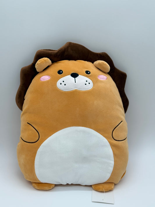 Cute Throw Pillow Plush Toy Stuffed Animal Soft Plushie Doll Gifts Kids Plush Pillows (Lion) 13" x 15"