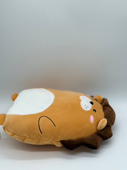 Cute Throw Pillow Plush Toy Stuffed Animal Soft Plushie Doll Gifts Kids Plush Pillows (Lion) 13" x 15"