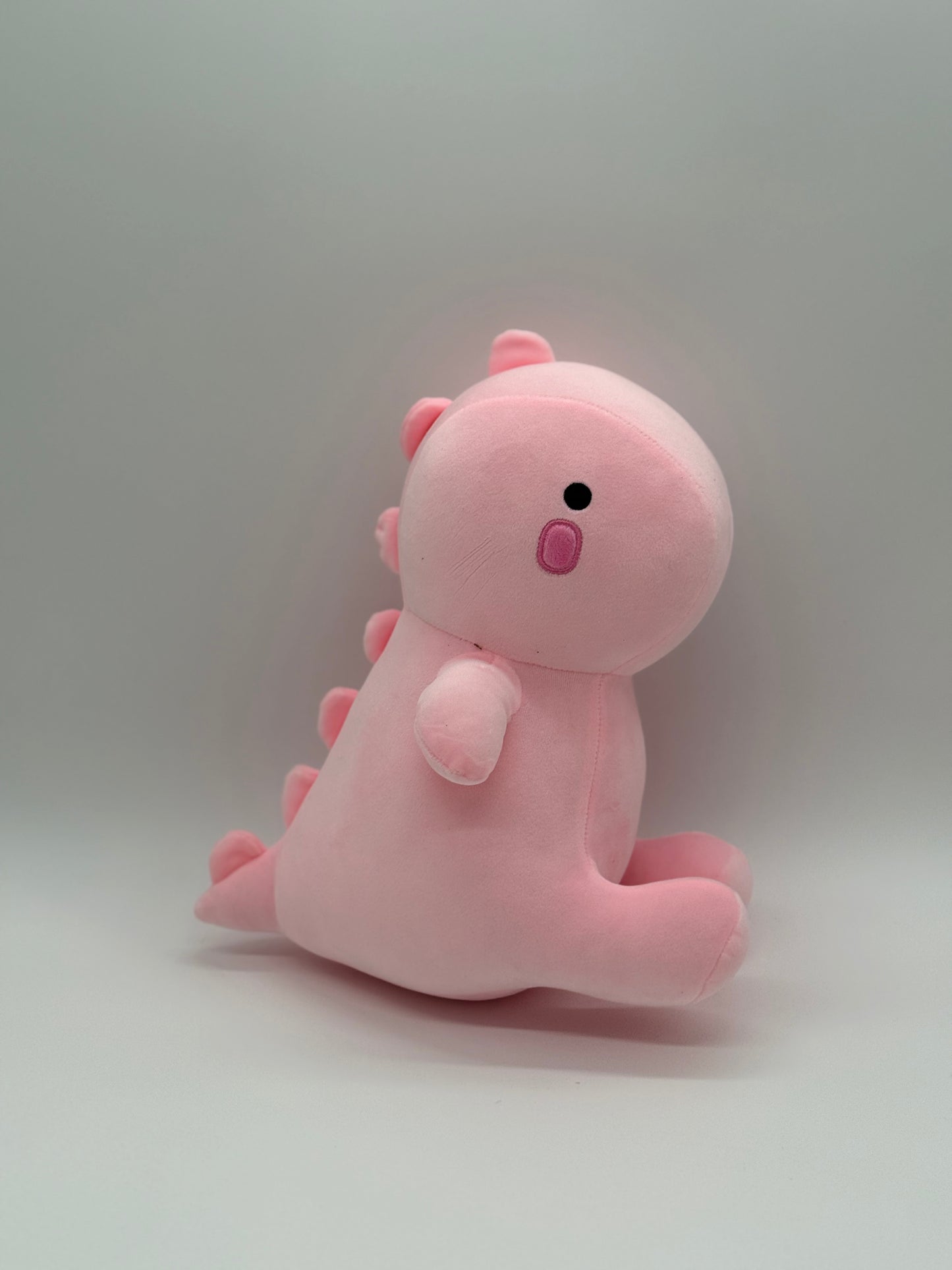 Pink Baby Dinosaur Plush Toy – Soft Stuffed Animal, Medium 10–14"