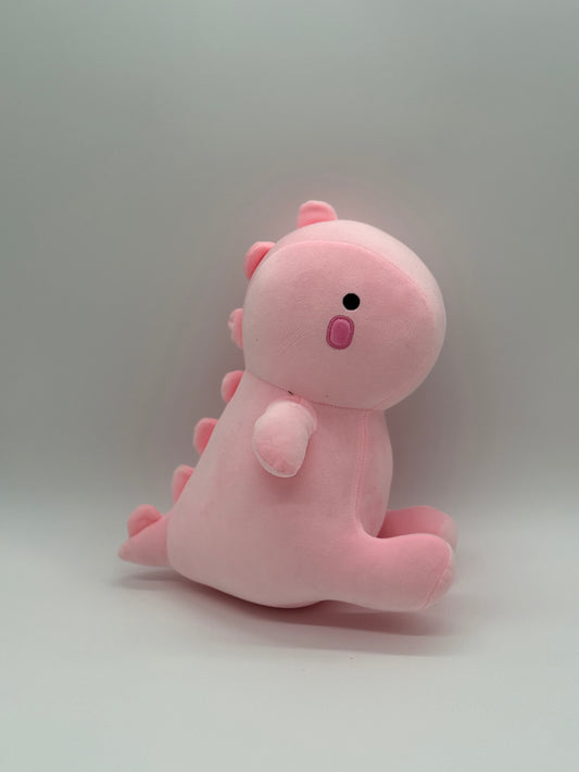 Pink Baby Dinosaur Plush Toy – Soft Stuffed Animal, Medium 10–14"