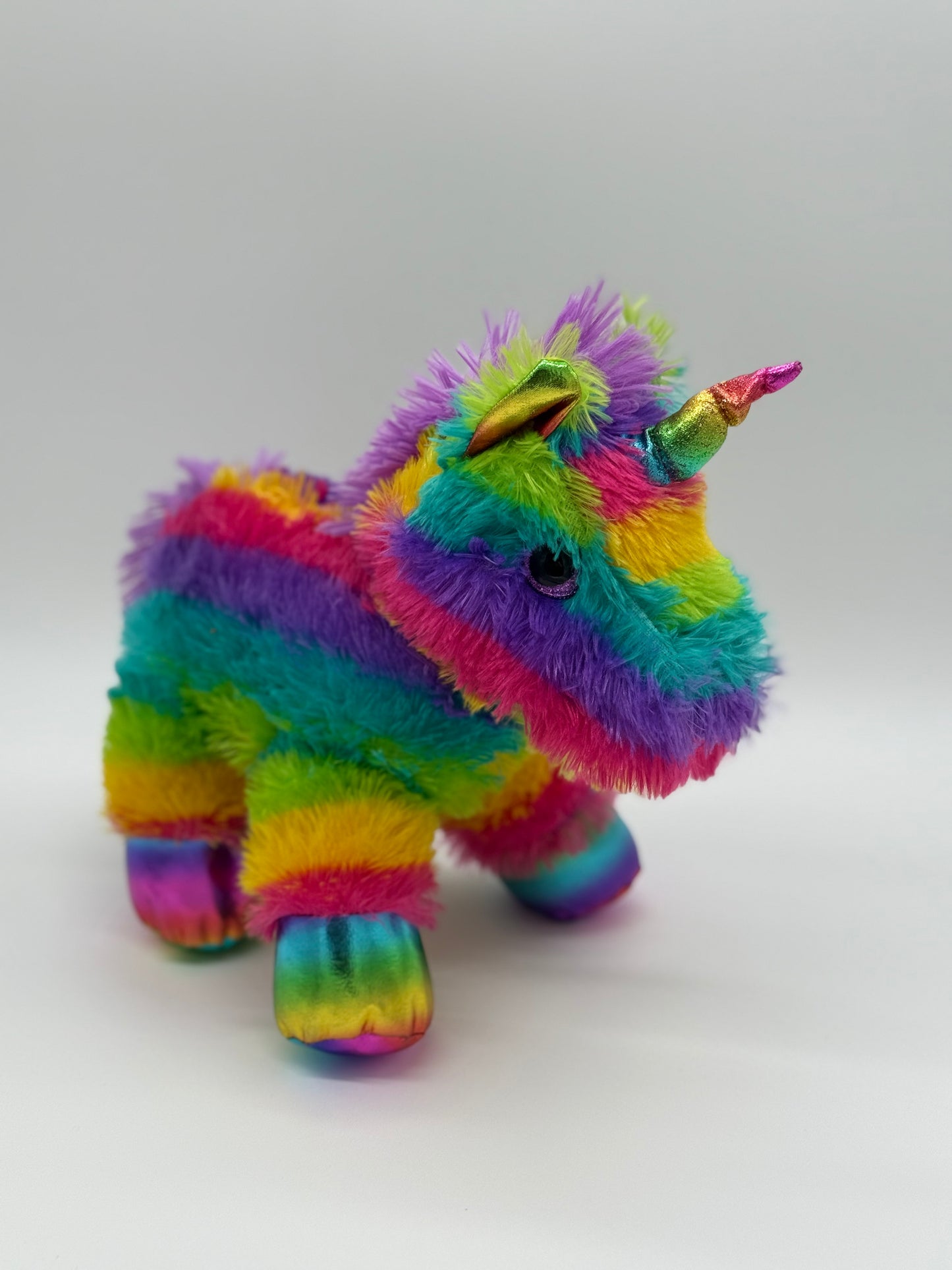 Plush Rainbow Unicorn Stuffed Animal – Soft Huggable Toy 16" x 11"