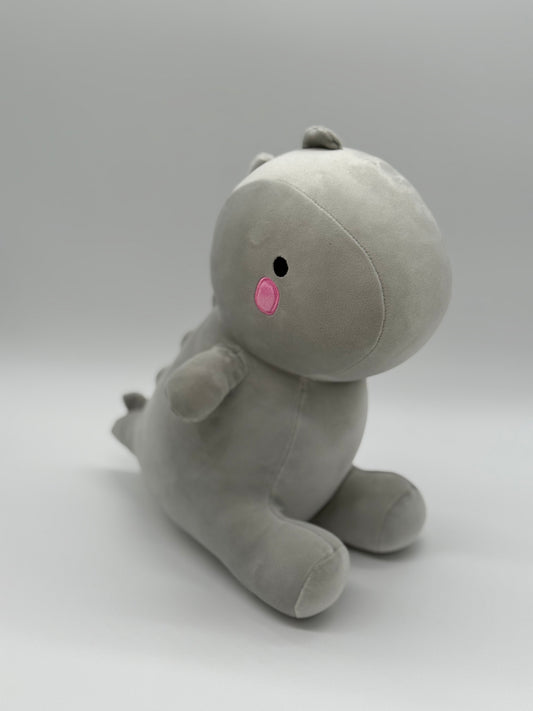 Grey Baby Dinosaur Plush Toy – Soft Stuffed Animal, Medium 10–14"