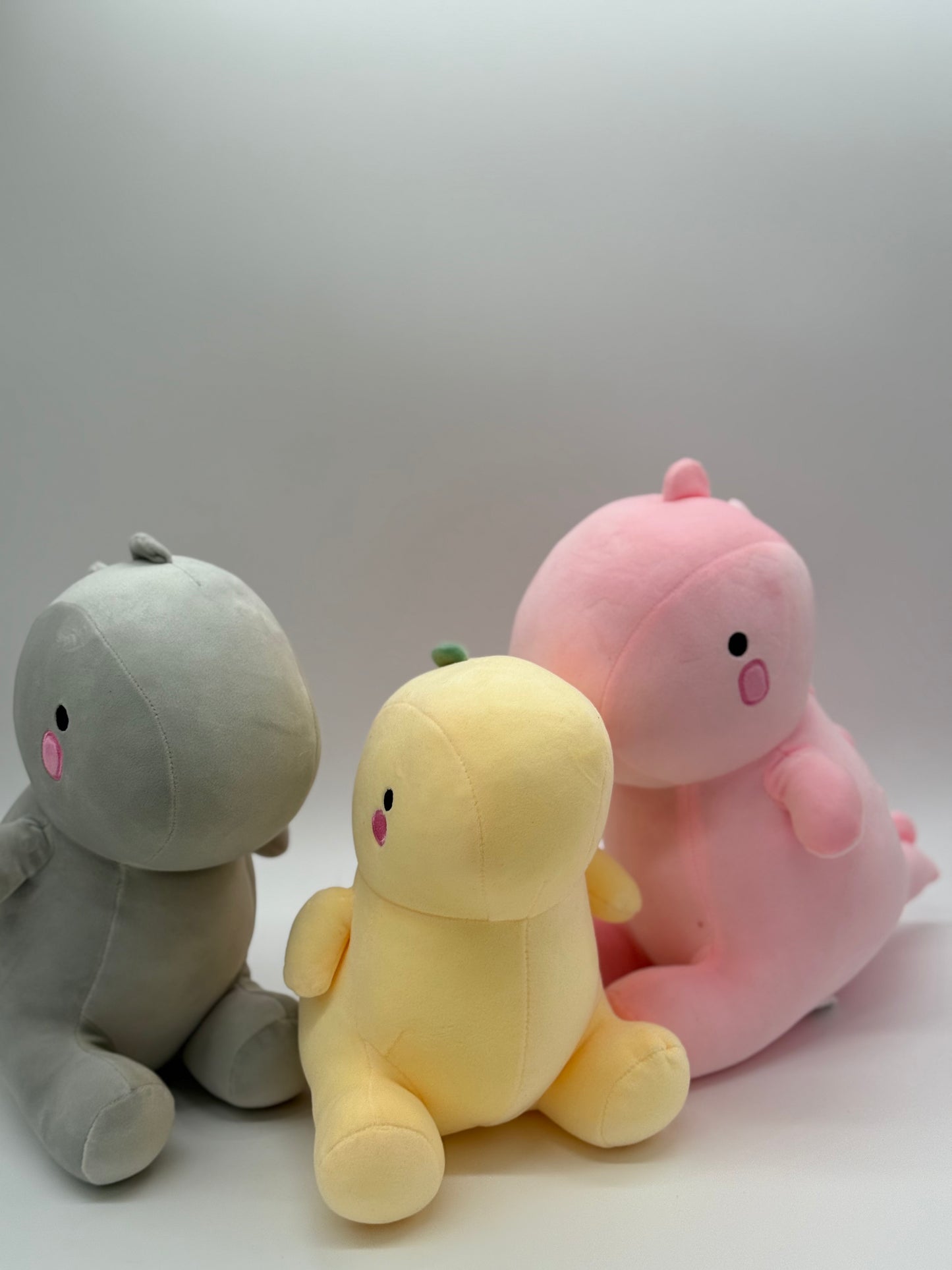 Yellow Baby Dinosaur Plush Toy – Soft Stuffed Animal, Medium 10–14"