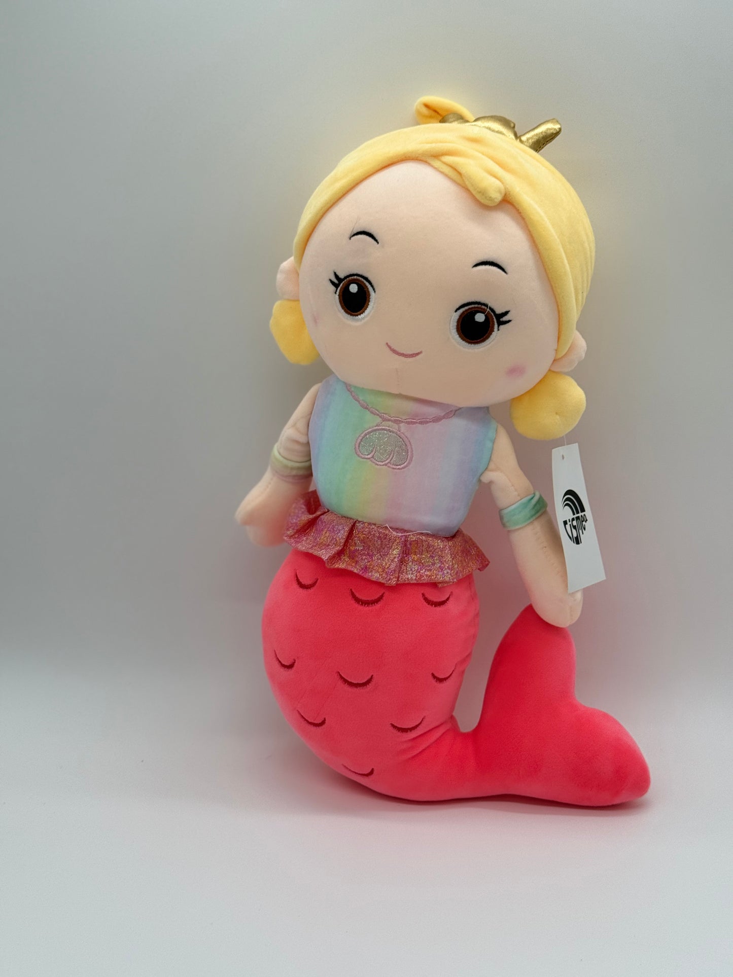 Mermaid Stuffed Animal Plush Pillow – Giant 12" Life-Size Doll for Kids