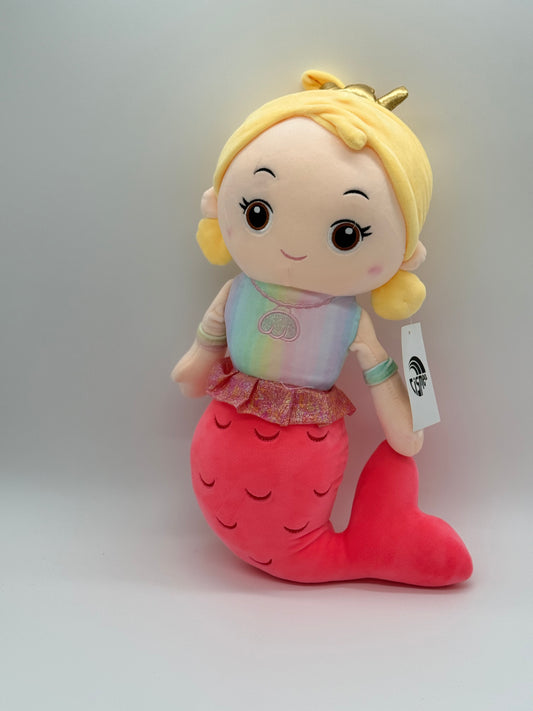 Mermaid Stuffed Animal Plush Pillow – Giant 12" Life-Size Doll for Kids