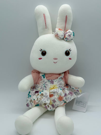 X-Large Adorable Bunny Rabbit with Bow and Dress – Soft Plush 20–23"