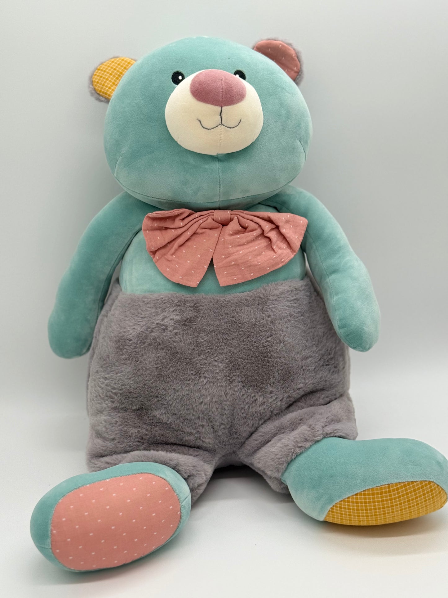 Light Green Teddy Bear Stuffed Animal – X-Large 24"–26" Soft Plush Toy with Bow