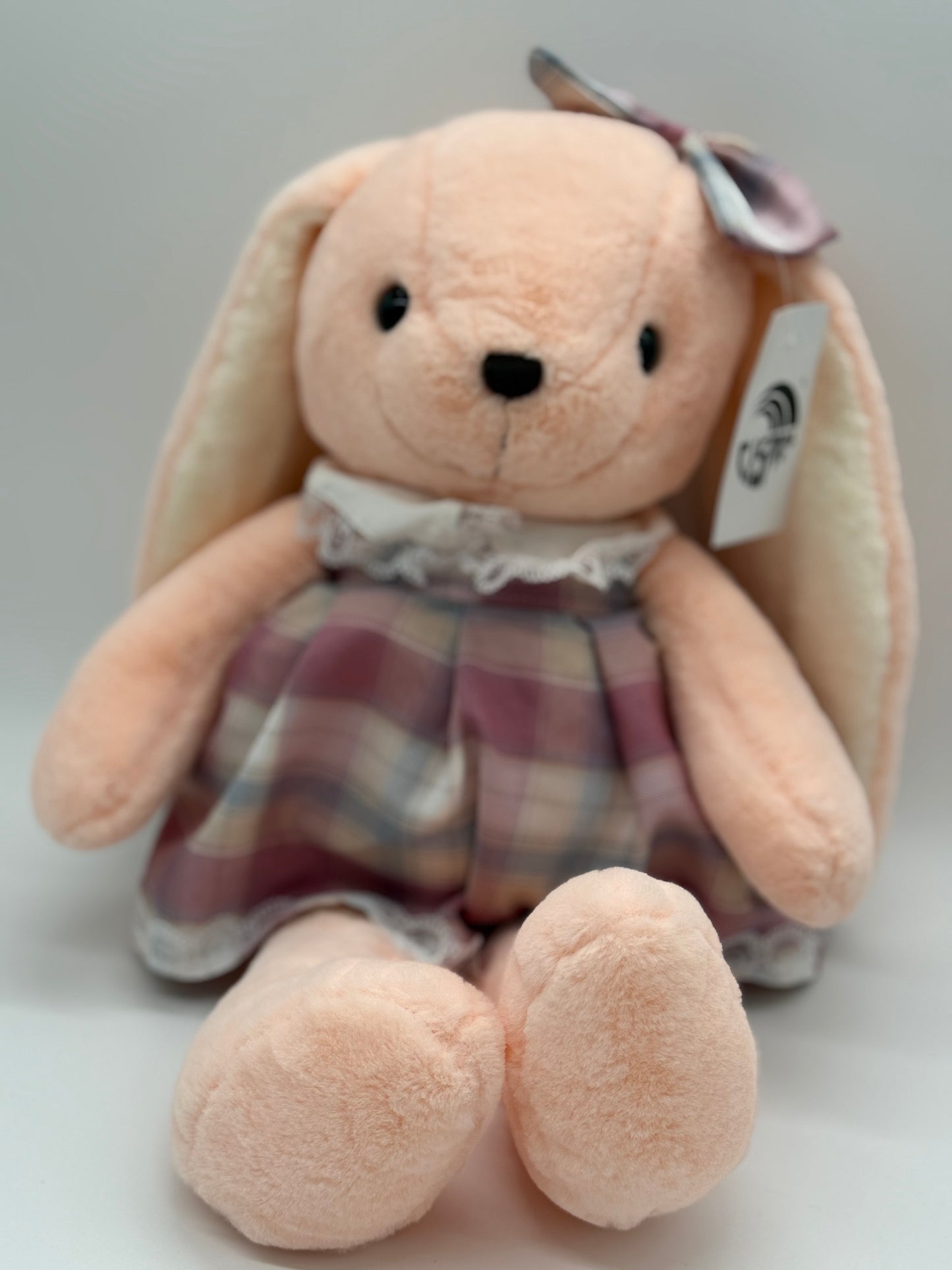 X-Large Adorable Bunny Rabbit with Bow and Dress – Soft Plush 17–20"