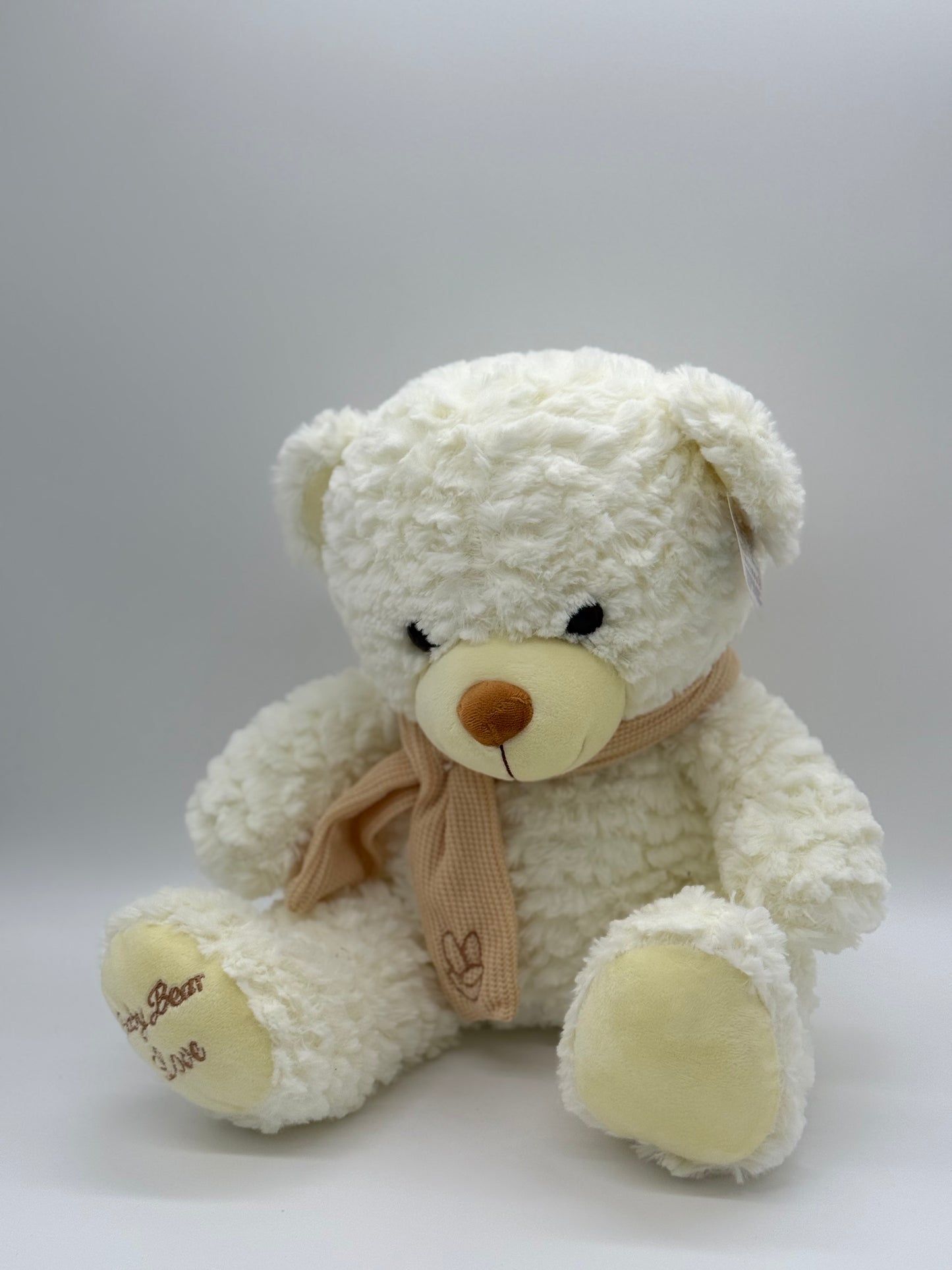 White Teddy Bear Stuffed Animal – Large 14"–17" Soft Plush Toy with Bow