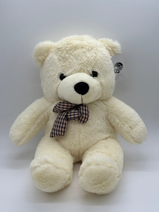 White Teddy Bear Stuffed Animal – X-Large 20"–24" Plush Toy with Bow