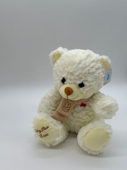 White Teddy Bear Stuffed Animal – Large 14"–17" Soft Plush Toy with Bow